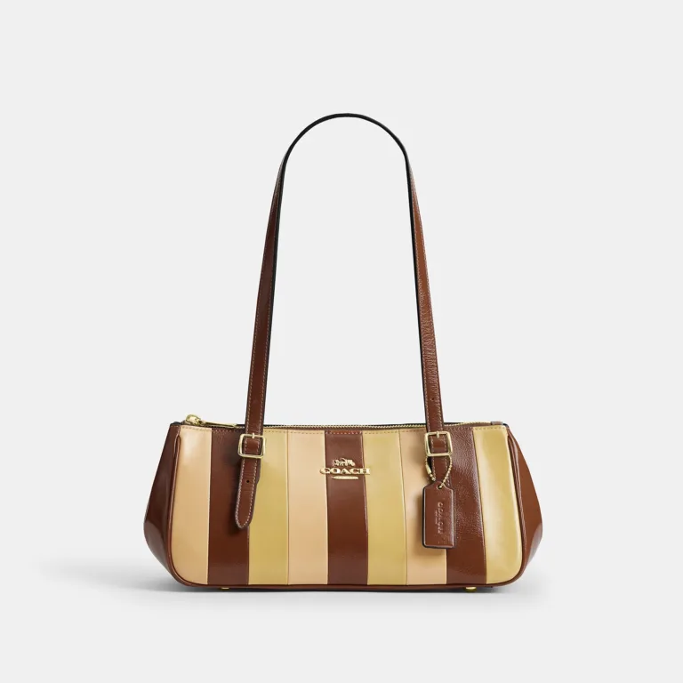 asher shoulder bag with striped patchwork