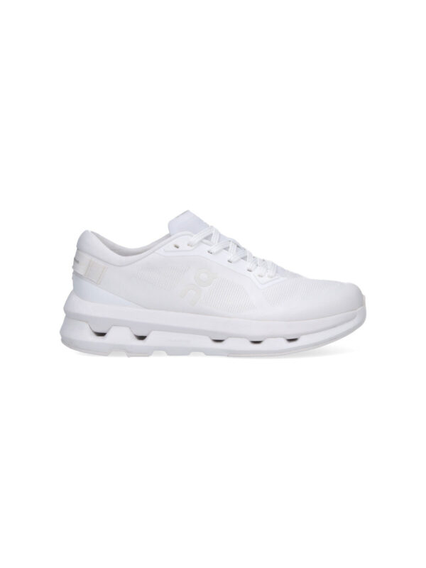 white cloudze segmented sole fabric sneakers
