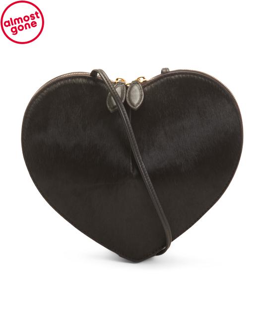 ALAIA Made In Italy Leather Le Coeur Shoulder Bag With Two Way Zip