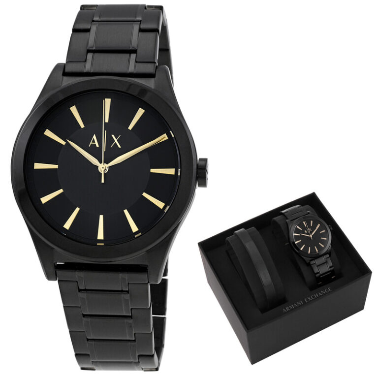 Active Black Dial Men's Gift Set