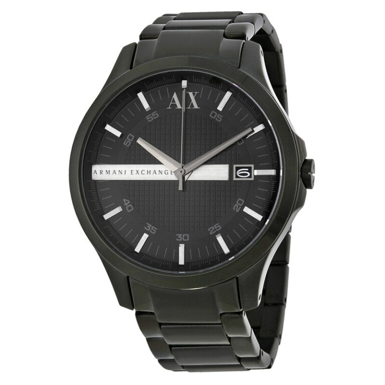 Hampton Black Dial Black Ion-plated Men's Watch