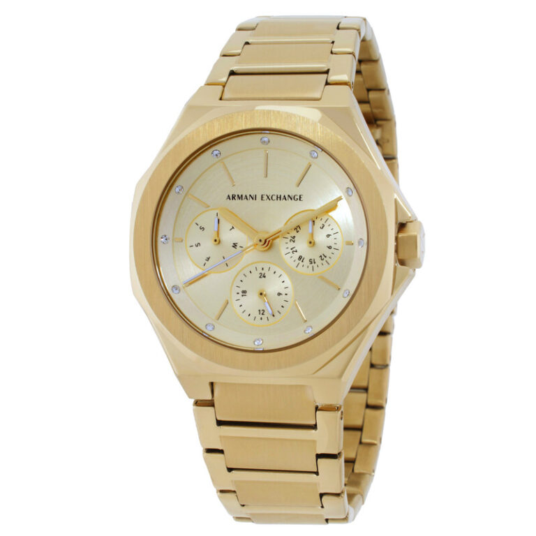 Multifunction Quartz Gold Dial Ladies Watch AX4624
