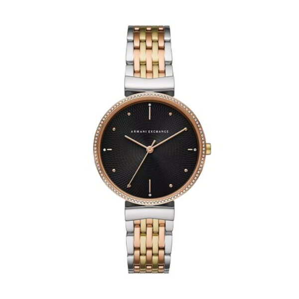 Zoe Quartz Crystal Black Dial Ladies Watch AX5911