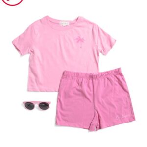 B TWEEN Big Girls 2pc Boxy Tee And Shorts With Sunglasses