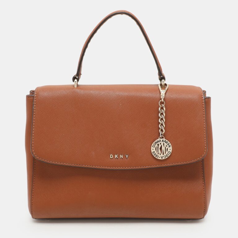 brown leather top handle bag