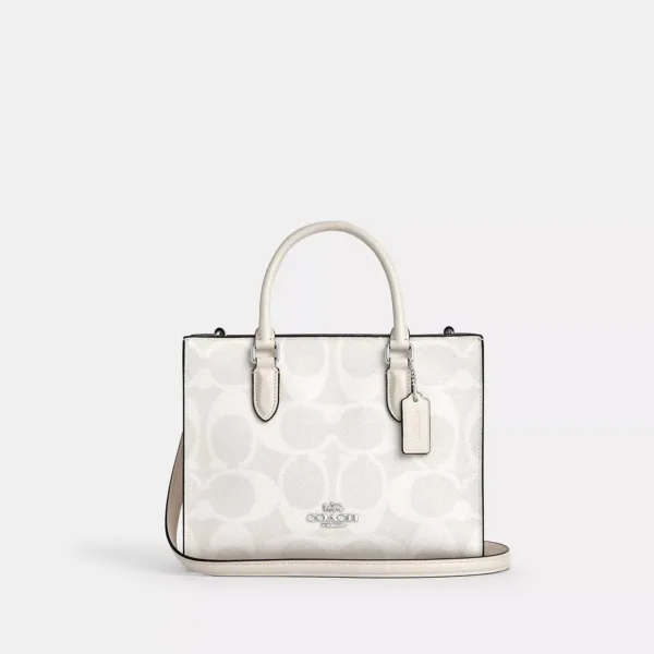 maggie small tote bag in signature canvas
