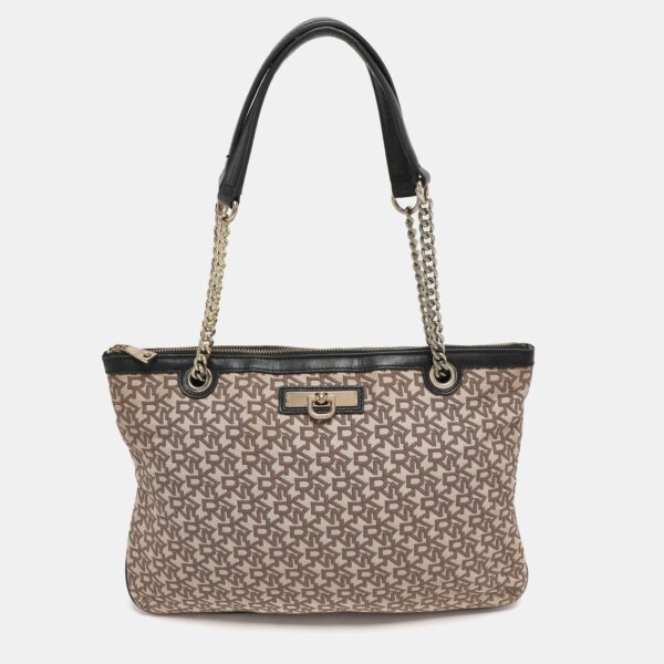 bryant beige/black signature canvas and leather shoulder bags