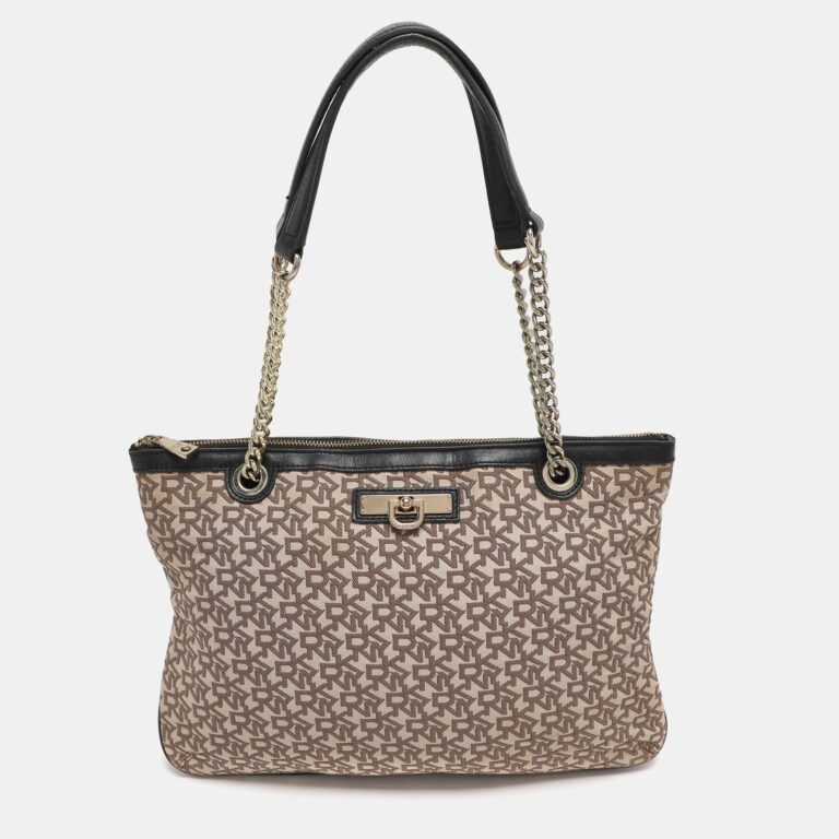bryant beige/black signature canvas and leather shoulder bags