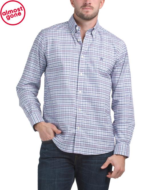 BROOKS BROTHERS Non-iron Oxford Stretch Button Down Shirt