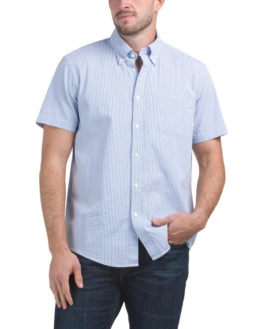 BROOKS BROTHERS Seersucker Classic Button Down Shirt