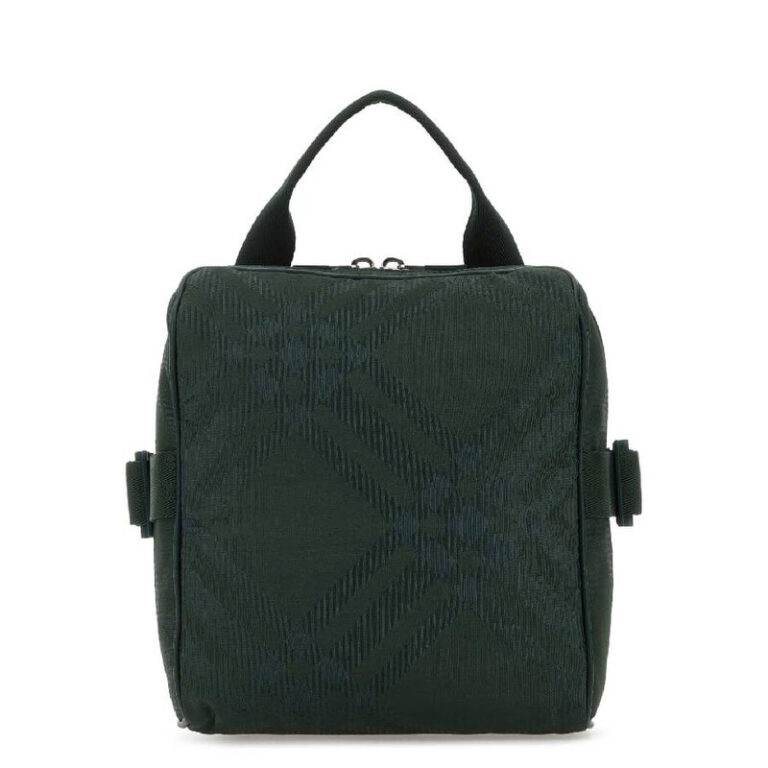 Bottle Green Fabric Crossbody Bag