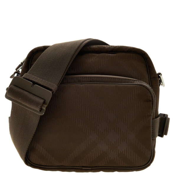 Checked Jacquard Zipped Shoulder Bag