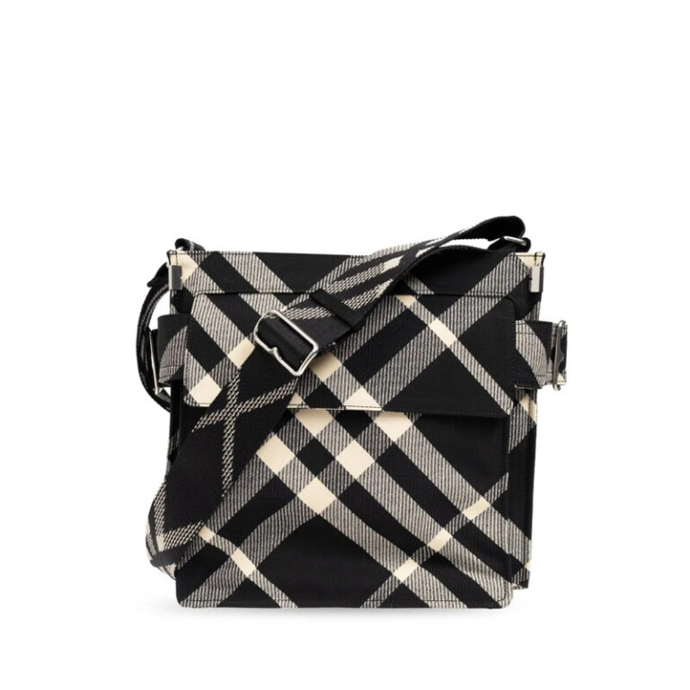 Checked Trench Shoulder Bag