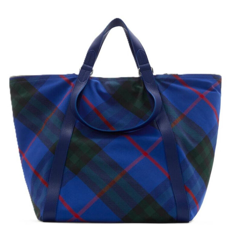 Large Festival Checked Tote Bag