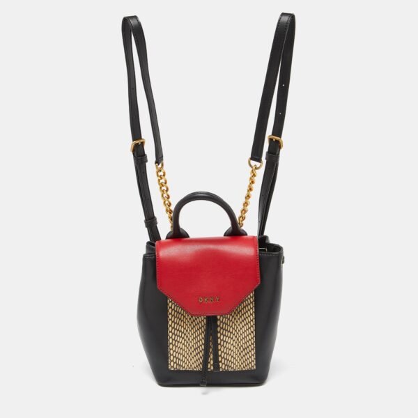tricolor embossed leather small alexa backpack