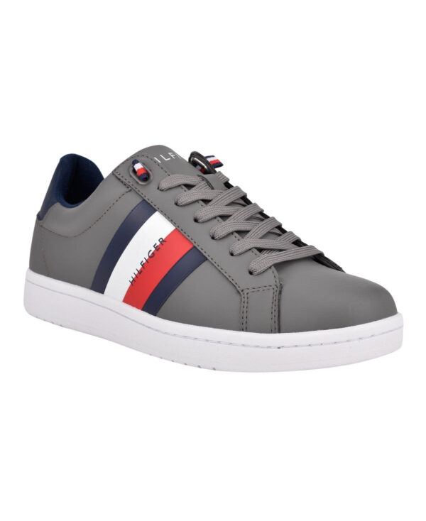 men's sneakers gray faux leather comfort casual shoes ver594