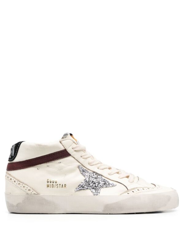 mid-top sneakers with silk