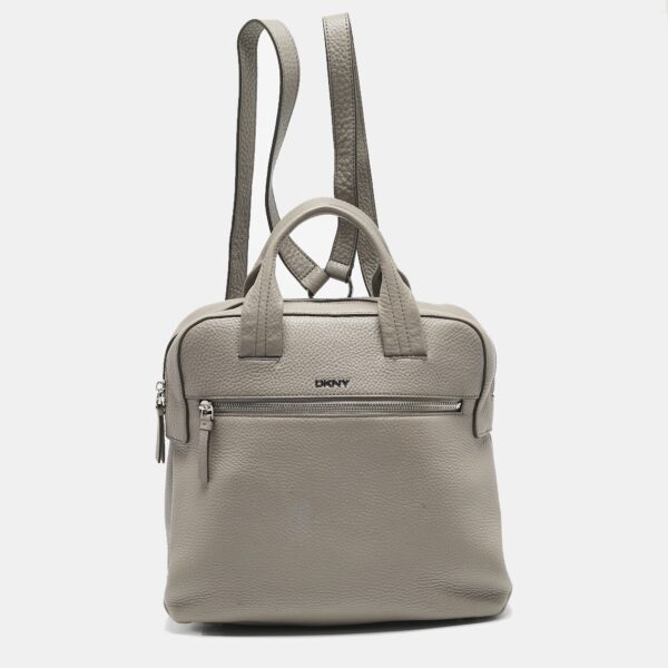grey leather convertible backpack