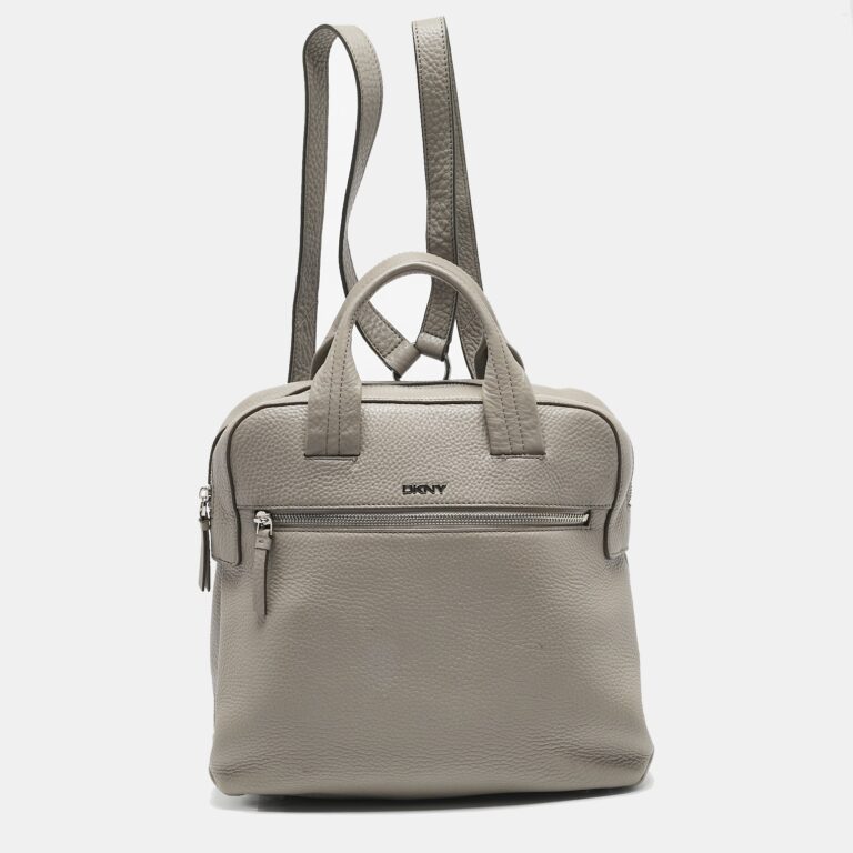 grey leather convertible backpack