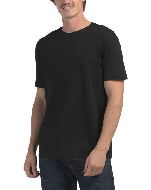 CALVIN KLEIN Short Sleeve Solid Liquid Crew Neck Tee