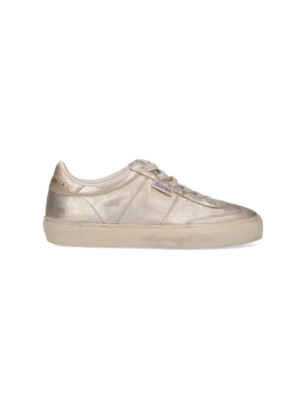 silver soul-star metallic goat leather sneakers