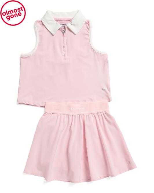 CHAMPION Big Girls 2pc Polo And Skort Set
