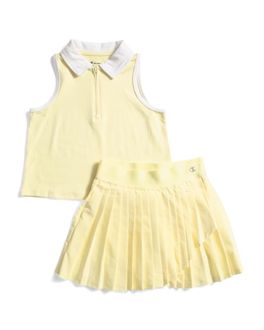 CHAMPION Big Girls 2pc Polo And Skort Set
