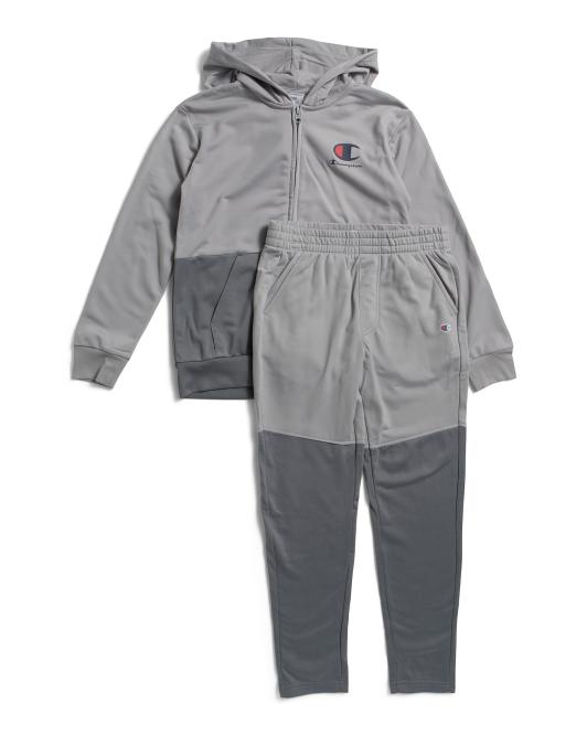 CHAMPION Boys 2pc Colorblock Tricot Jacket And Pants Set