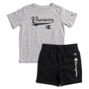 CHAMPION Little Boys 2pc Short Sleeve Tee And Signature Shorts Set