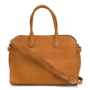 CLAUDIA Made In Italy Leather Vacchetta Satchel