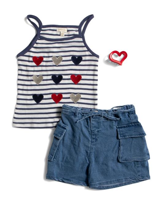 CYNTHIA ROWLEY Girls 2pc Tank And Shorts Set