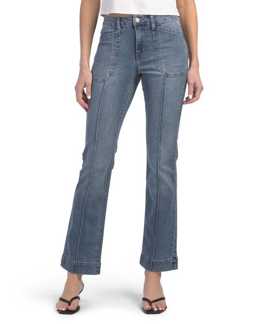 D. JEANS NEW YORK High Rise Bootcut Jeans With Utility Pockets