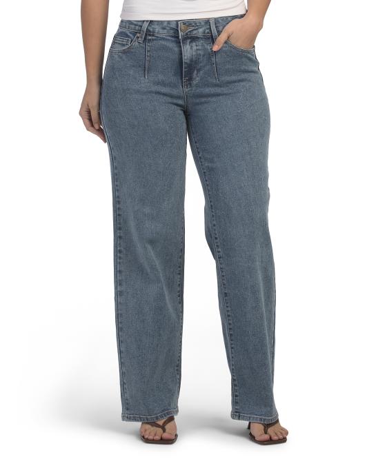 D. JEANS Wide Leg Jeans With Front Darts