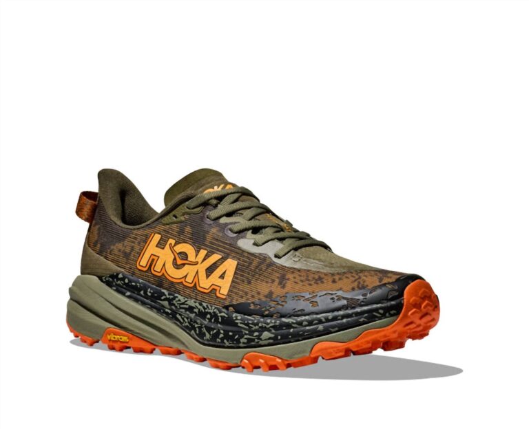 men's speedgoat 6 trail running shoes in antique olive / squash