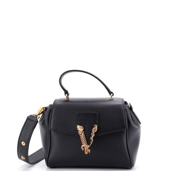 virtus top handle bag leather small