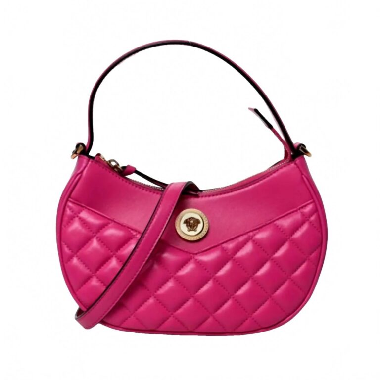 women's la medusa half moon hobo shoulder crossbody bag in pink