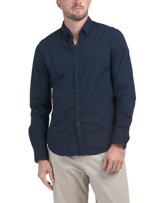 DENIM & FLOWER Dressy Tech Geo Medallion Shirt