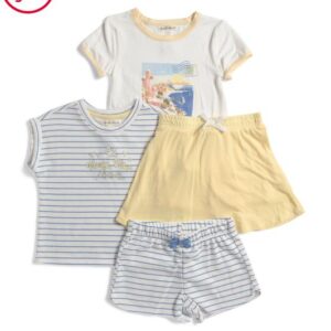 DEREK HEART Girls 4pc Tees Shorts And Skort Set