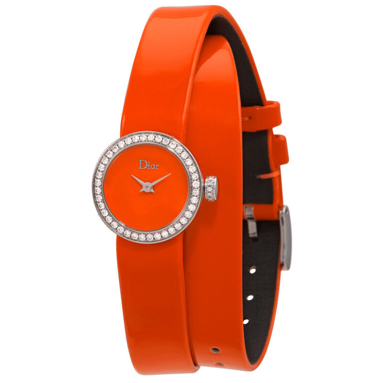 La D De Quartz Orange Dial Ladies Watch