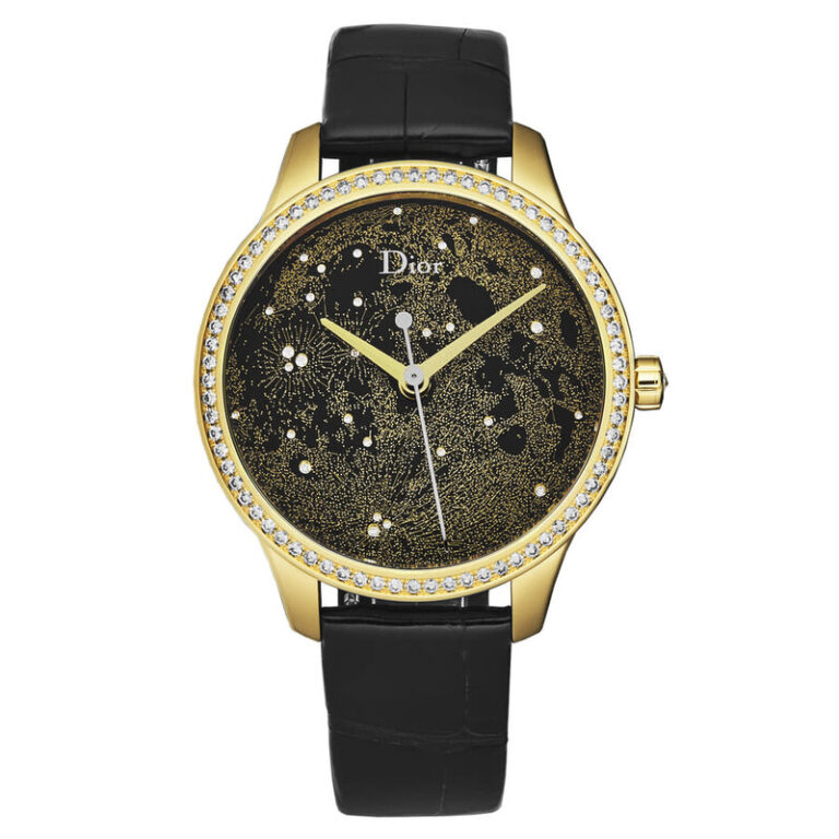 Montaigne Automatic Diamond Gold Dial Ladies Watch