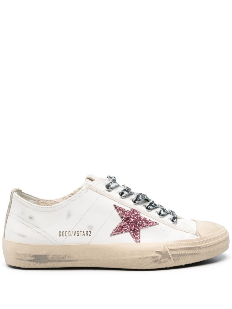 low-top sneakers with distressed white base