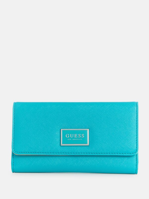 abree logo saffiano slim wallet