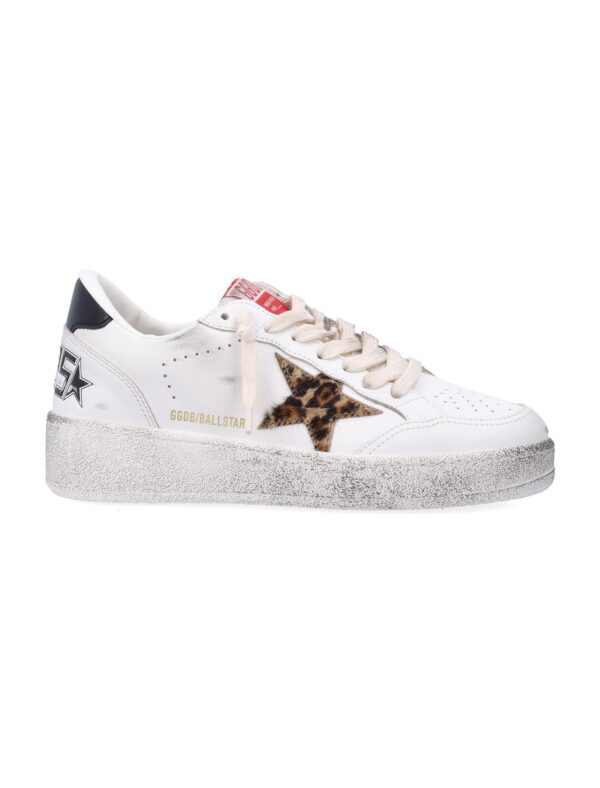 white ball star leather sneakers