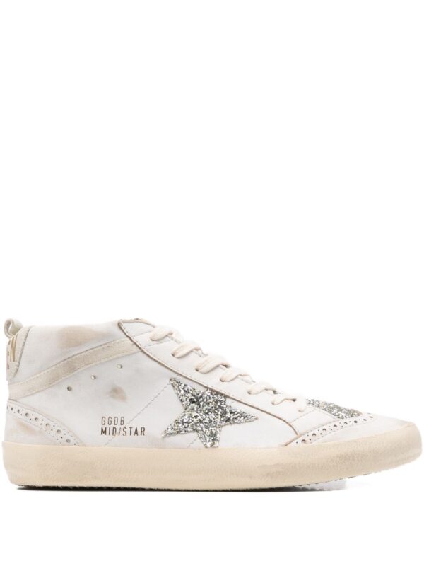 mid-top sneakers with glitter star