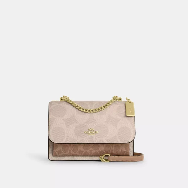 klare crossbody bag in blocked signature canvas