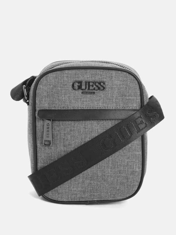 faux-leather trim crossbody