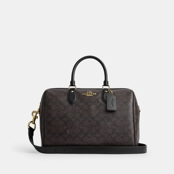 rowan large satchel bag in signature canvas