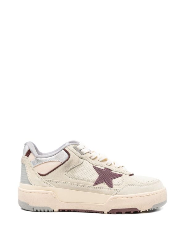 low-top sneakers with silk and nylon finish