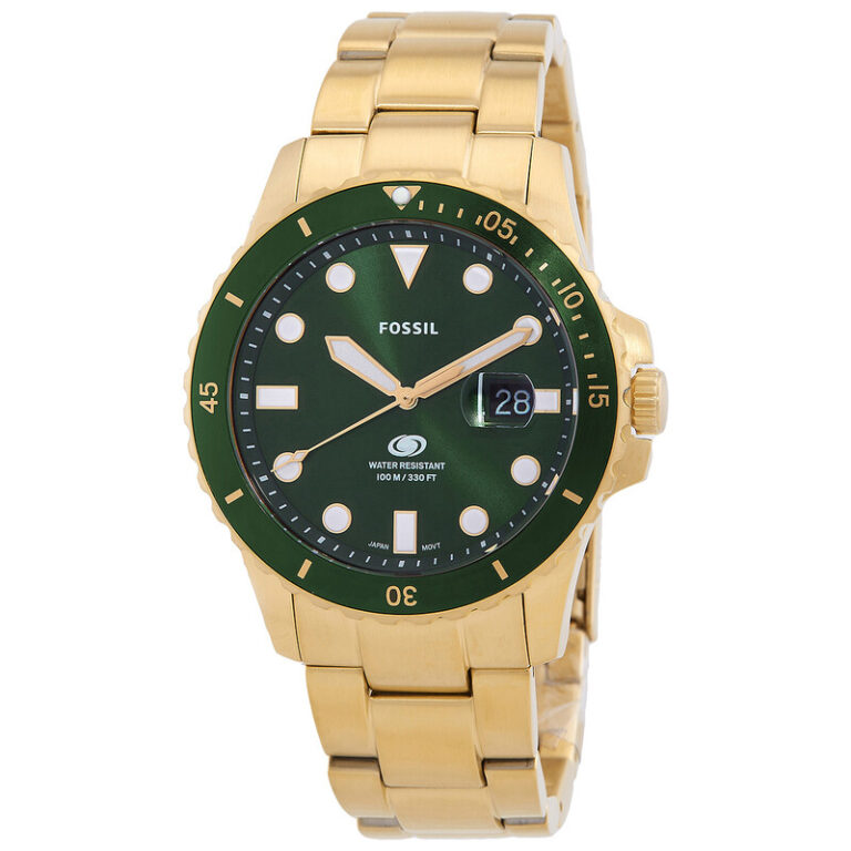 Blue Dive Quartz Green Dial Men's Watch