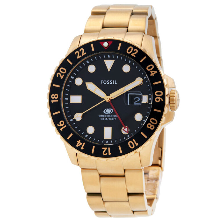 Blue Gmt Black Dial Men's Watch